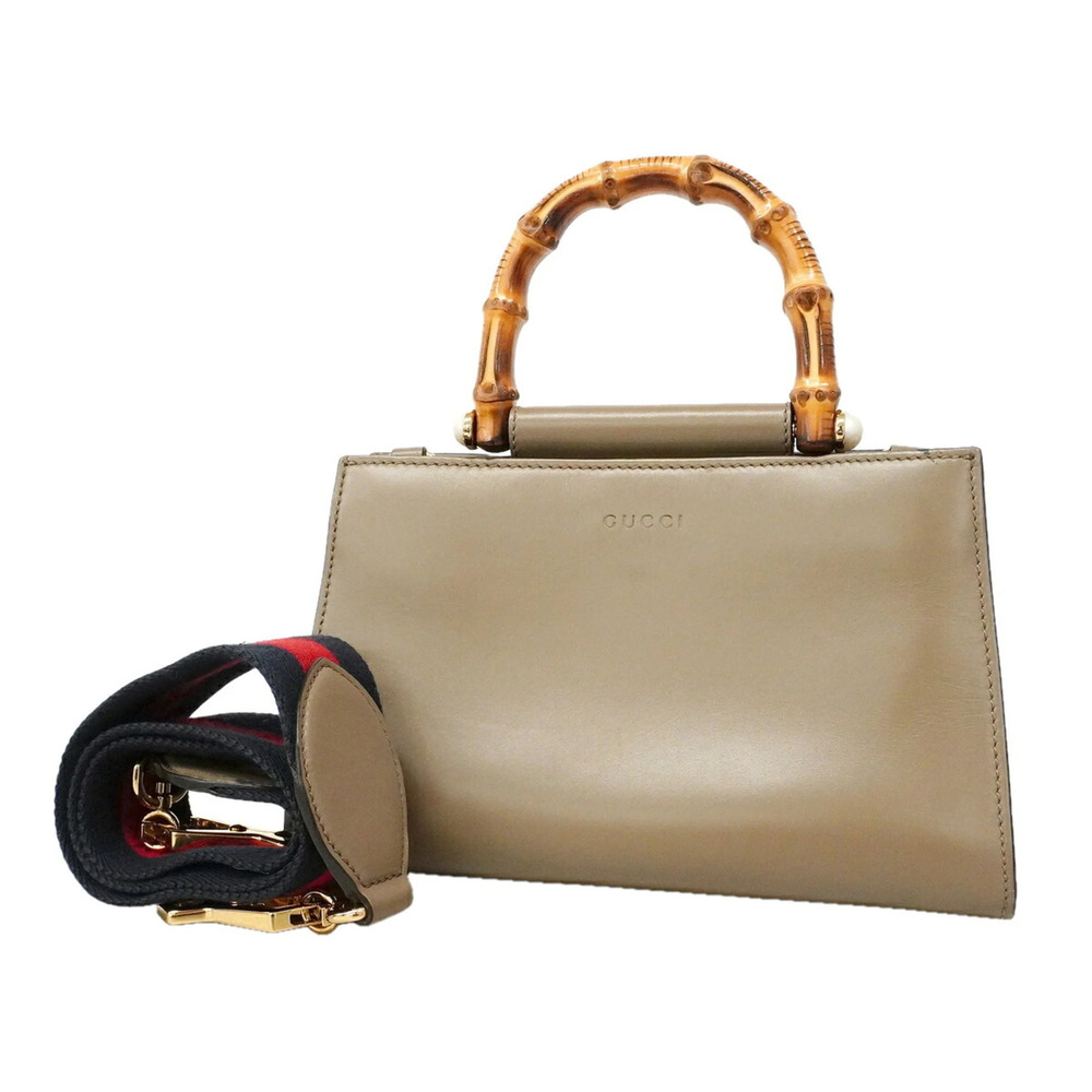 Gucci Bamboo Handbag 470271 Leather Brown 2-way Bag for Women
